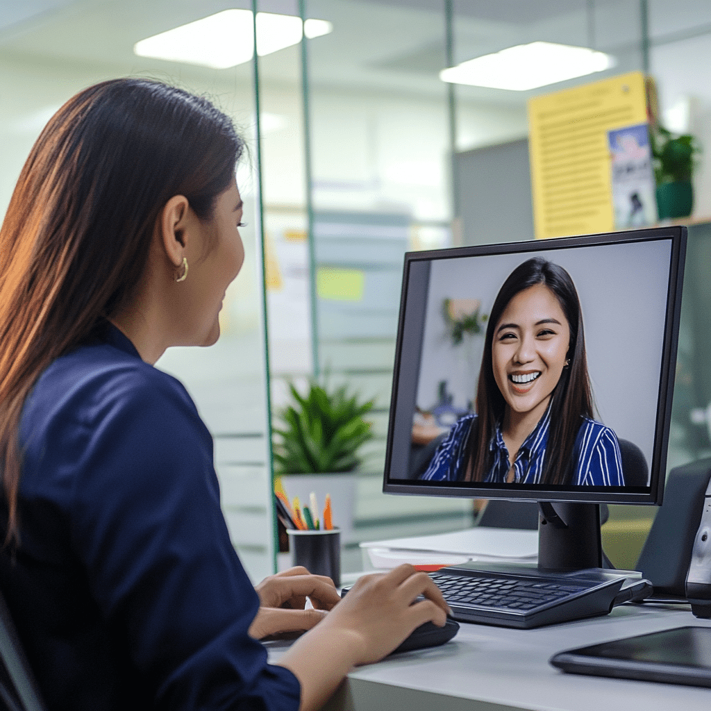 Catch up and check on remote workers regularly to build rapport