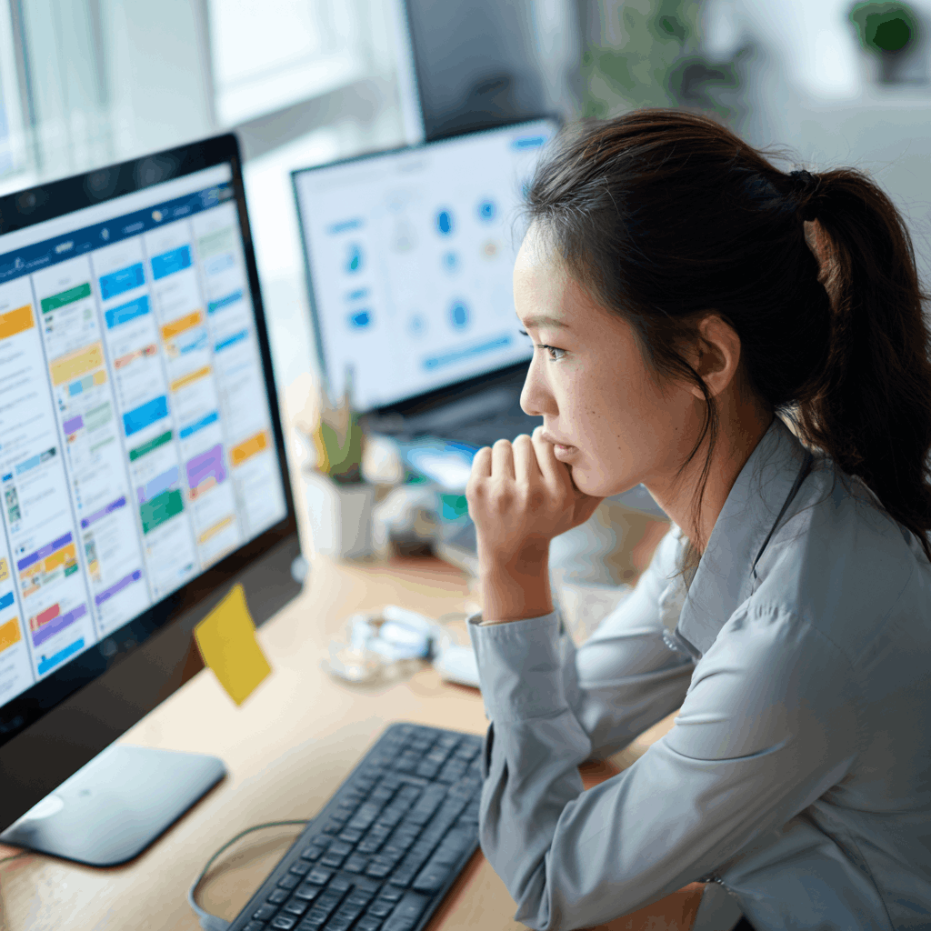 Outsource payroll provider checking Australian employee payslips