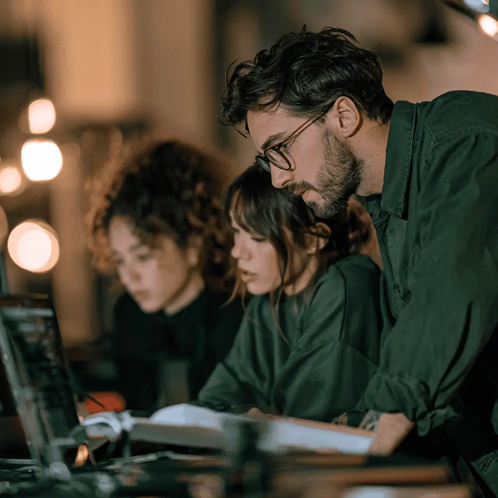 A virtual CFO reviewing financial reports with a business owner